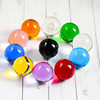 彩色玻璃珠3厘米珠子幼儿童玩具弹珠装饰透明红色4厘米实心水晶球