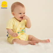 断码黄色小鸭婴儿夏季连体衣男女宝宝纯棉短袖哈衣0-1岁爬服
