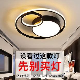 轻奢主卧室灯饰，2024年房间客厅简约现代创意，北欧led吸顶灯具