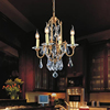 法式铁艺水晶灯复式楼客厅吊灯餐厅美式复古卧室简约蜡烛灯具