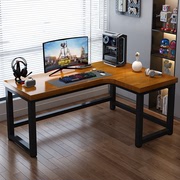 实木转角电脑桌办公室桌子书桌家用靠墙书桌书架一体桌儿童学习桌