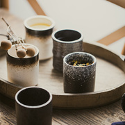 日式陶瓷杯子家用料理杯复古小酒杯清酒杯花茶杯粗陶小杯子