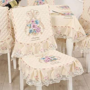 定制大式餐椅套罩家用餐椅，坐垫套加欧餐椅垫，套装餐桌布圆桌布茶几