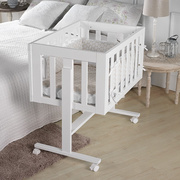 弗贝思新生婴儿床宝宝摇篮，欧式多功能实木，拼接大床可移动可变书桌