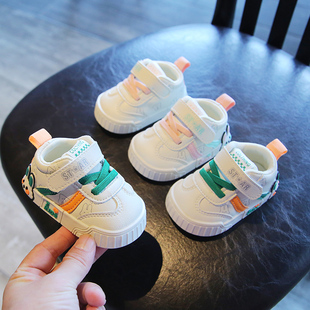 婴儿学步鞋春秋款男宝，软底可爱6-12个月一岁女宝宝鞋子秋冬季二棉