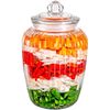 透明玻璃罐家用腌制密封罐装咸菜，玻璃瓶带盖腌菜小泡菜坛子储物罐