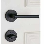 分体式隐形门单面门锁，室内背景墙暗锁影藏式门锁，黑色单边锁锌合金