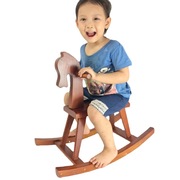 儿童木马摇摇马实木(马，实木)木制小孩玩具，摇椅道具童车摄影1-6岁周岁礼物