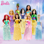芭比娃娃迪士尼闪亮公主系列娃娃关节可动女孩过家家玩具生日礼物