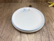 陶瓷西餐盘牛排盘创意网，红西式早餐盘高脚圆盘平盘家用菜盘碟子