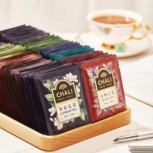 红茶茶包chali茶里绿茶袋泡茶，100包茉莉花茶三角，茶包餐厅酒店专用
