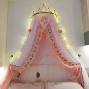 公主床幔防蚊蚊帐拉链全包围家用卧室莫兰迪绿小清新温馨