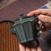 青瓷茶壶单壶龙泉手工冰裂陶瓷过滤泡茶功夫茶具八方小壶复品