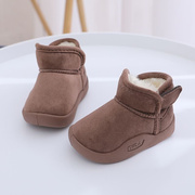宝宝学步棉鞋防滑软底1-4岁儿童雪地，靴加绒加厚中筒婴童小短靴冬