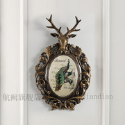 鹿头壁挂鹿头壁挂壁饰客厅墙饰玄关墙壁装饰挂件欧式美式复古卧室