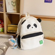 可爱熊猫包包双肩包卡通(包卡通)ins软妹少女大学生书包百搭大容量背包