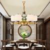 锌合金吊灯简约大气现代新中式，客厅餐厅中国风，玻璃防尘灯具2023年