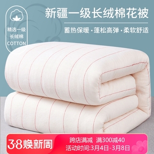 新疆一级长绒棉被棉花被子，秋冬被芯加厚保暖纯棉花冬天棉絮床垫被