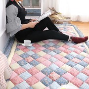 韩式韩国 加厚全棉纯棉拼布家用地毯卧室满铺床边爬行地垫榻榻米