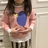 不退换100-160韩国童装女童蓝色气球抓绒套头卫衣