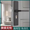 卧室门锁室内静音房门把手黑色卫生间实木门把锁家用通用型锁具