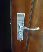 不锈钢简约单舌执手锁实木门卧室把手锁房门锁通用型老式单舌门锁