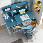 儿童学习桌小学生家用简约现代写字桌子可升降课，桌椅实木儿童书桌