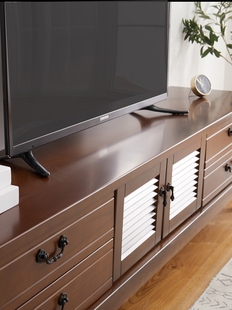 实木电视柜现代简约小户型，客厅茶几组合欧式地柜经济新中式电视柜