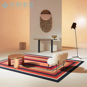 大师手工编织地毯客厅卧室沙发茶几高级风奢侈大宅地垫可定制