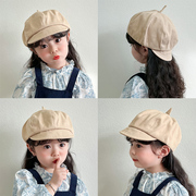 女童贝雷帽时尚韩版男童，鸭舌帽1宝宝八角画家帽子，春秋婴幼儿薄款2