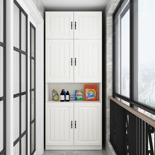 阳台鞋柜家用欧式多功能衣柜大容量储物柜简约现代经济型组合柜