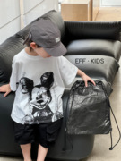尔菲梵EC潮牌EFF夏天季款男中大童装纯棉短袖圆领米奇老鼠t恤衫