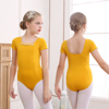 女童练功服舞蹈服儿童芭蕾舞服幼儿夏季短袖演出服体操考级连体服