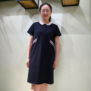 韫yun欧根纱领女连衣裙2023夏季显瘦中长款针织短袖裙子大码