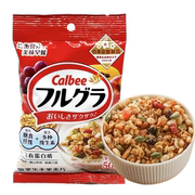 日本进口卡乐比calbee原味，水果麦片50g袋装即食，冲泡燕麦谷物早餐