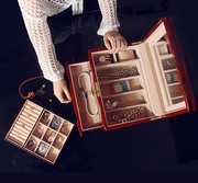品牌实木首饰盒中式复古珠宝箱，饰品盒收纳盒木质带锁礼物