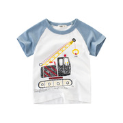韩版童装夏季儿童服装，卡通汽车宝宝夏装，男童短袖t恤小孩半袖