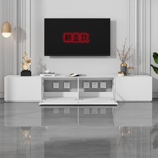 网红贝达电视柜茶几组合北欧白色免漆落地电视柜现代简约40高定制