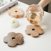 日式杯垫整木茶杯垫隔热垫实木碗垫咖啡杯垫榉木垫托可爱木质垫子