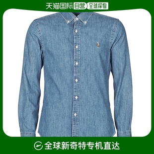 1小时内可退 香港直邮Polo Ralph Lauren 男士 修身牛仔衬衫长袖