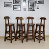 实木吧台椅子时尚创意吧椅，咖啡厅吧台凳酒吧椅家用靠背高脚椅