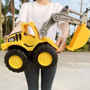 号大挖掘机玩具车套装，儿童玩具车男孩沙滩，玩具挖土机惯性小汽车6