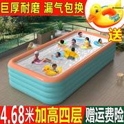 特大号游泳池儿童夏季成人充气洗澡池家庭小型农村泳池超大可折叠
