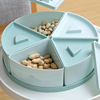 婚庆欧式果盒独立分格家用干果盘客厅水果盘带盖糖果盒饼干零食盒