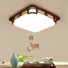 新中式吸顶灯中国风2022现代简约实木方形餐厅卧室大气客厅灯