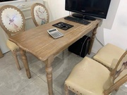复古实木餐桌饭桌摄影道具长方桌商用家用咖啡桌学习桌办公