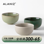 alaniz南兹DX春辰湖米饭碗日式单个吃饭碗家用陶瓷碗沙拉碗早餐碗