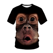 Orangutan 3D print short sleeve T-shirt猩猩3D印花短袖男生T恤