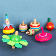 木制儿童小陀螺套装，玩具传统男孩宝宝益，智力经典玩具以上早教