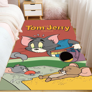 猫和老鼠卧室地毯床边毯防滑加厚毛绒阳台卡通，家用可爱儿童小地垫